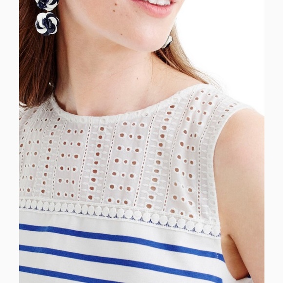 J. Crew Dresses & Skirts - NWOT J. Crew Eyelet Yoke Striped Dress